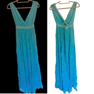 Greek hypatia dress Goddess Bohemian golden waist Elegant Evening Summer Gown 1